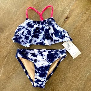 NWT Old Navy Tie Dye girls 2 piece bikini swimsuit